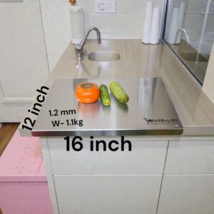 12 by 16 1.2 ,,.( 12 inch Wide 16 inch Long ) 1.2 mm Stainless Steel Cutting Board 5pcs majuni