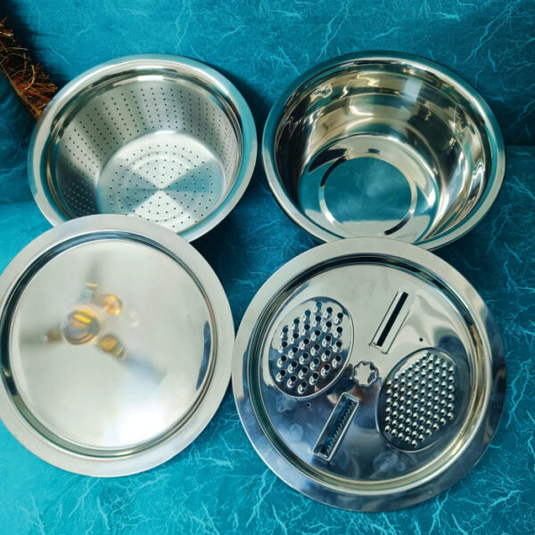 ,4 IN 1 VEGETABLE CUTTER WITH DRAIN BASKET