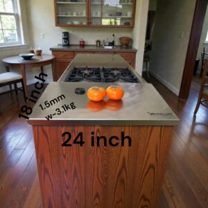 18 by 24 1.5 ,,,( 18 inch Wide 24 inch Long 1.5 mm 3.1 kg) SS Cutting Board + 5 pcs majuni free