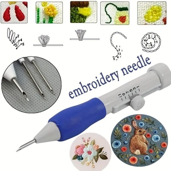 Magic Embroidery Punch Needle 3 Sizes Adjustable  Stitching Kit