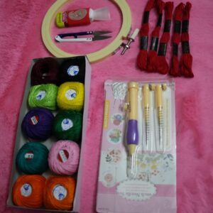 ...Embroitary Combo (-Needle-Corton-scissors-Frame- Gum )